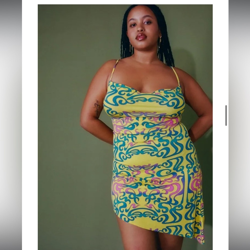 Miaou x Urban Outfitters Asymmetrical Tattoo Dress